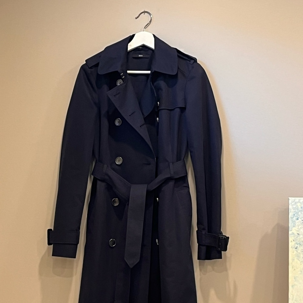 Boss Navy Blue Women's Trench Coat